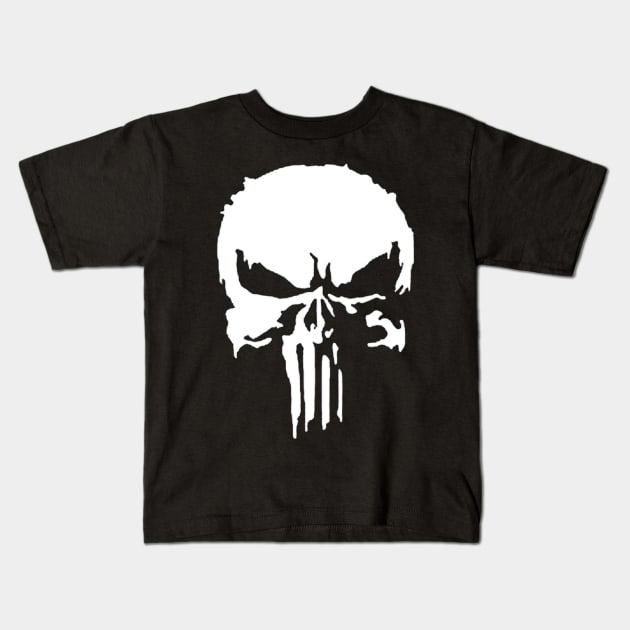 Skull Face Kids T-Shirt by akkadesigns